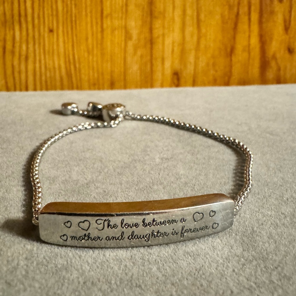 The Love Between a Mother and Daughter is Forever Adjustable Bracelet